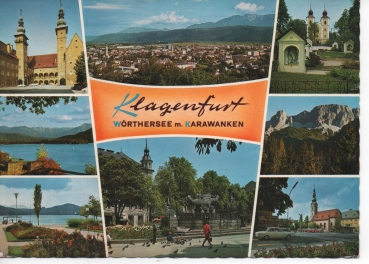 Ansichtskarte Klagenfurt, Wörthersee m. Karawanken